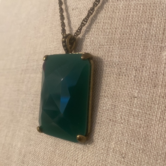 Lucky Brand green emerald necklace - Picture 3 of 6
